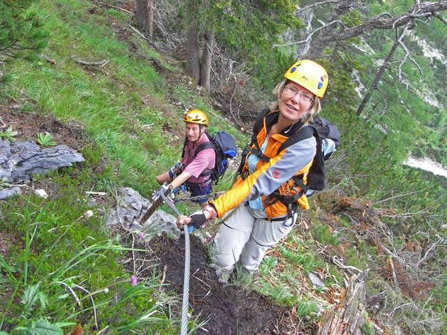 Siega-Klettersteig: Erich und Annemarie im Abstieg