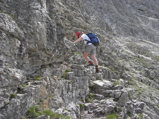 Via Ferrata Bolver-Lugli: Daniela am Zustieg