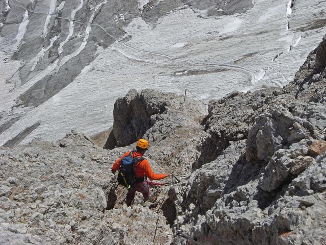 Andreas zwischen Punta Penia und Ghiacciaio della Marmolada