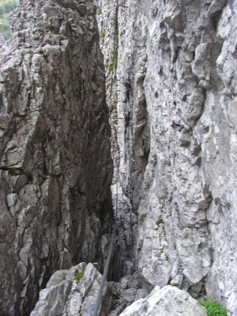 Gleirscher-Klettersteig: Schl&uuml;sselstelle (17. Aug.)