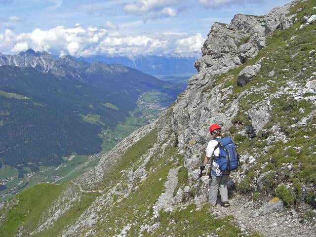 Daniela zwischen Gleirscher-Klettersteig und Elferh&uuml;tte (17. Aug.)
