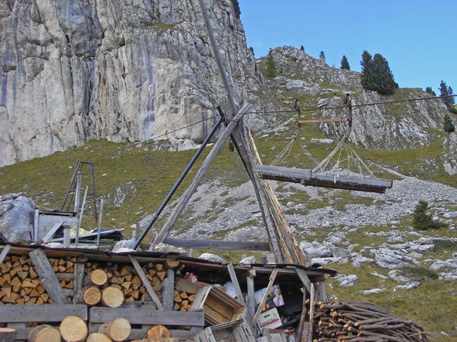 Materialseilbahn des Rifugio Valacia, 2.275 m