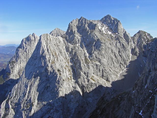 Totenkirchl, Kleine Halt, Hintere Karlspitze, Gamshalt und Ellmauer Halt vom Oberen Gamskark&ouml;pfl aus (11. Okt.)