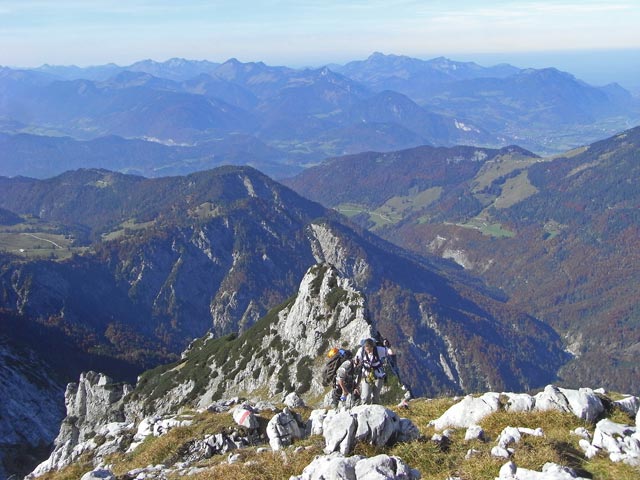 Erich und Daniela auf auf Weg 821 zwischen Oberem Gamskark&ouml;pfl und Sonneck (11. Okt.)