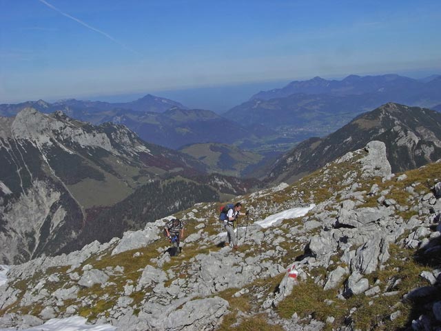 Erich und Daniela auf auf Weg 821 zwischen Oberem Gamskark&ouml;pfl und Sonneck (11. Okt.)