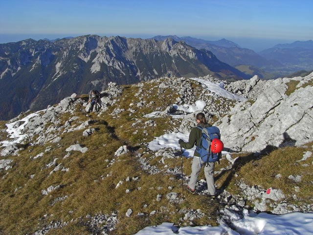 Erich und Daniela auf Weg 821 zwischen Sonneck und Oberem Gamskark&ouml;pfl (11. Okt.)