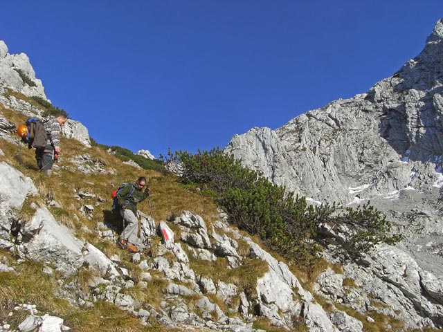 Erich und Daniela auf Weg 821 im Gamskar (11. Okt.)