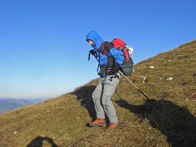 Christoph auf Weg 648 zwischen Tamischbachturm und Gro&szlig;em Feldl (18. Okt.)