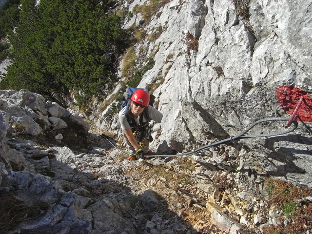 Teufelsteig: Daniela im Ausstieg (19. Okt.)