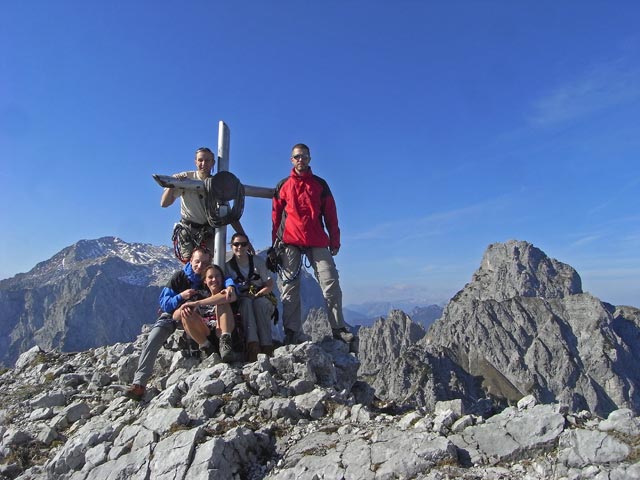 Christoph, ich, Gudrun, Daniela und Norbert auf der Tieflimauer, 1.820 m (19. Okt.)