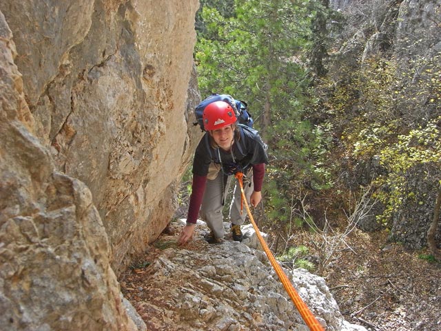 Daniela in der zweiten Seill&auml;nge