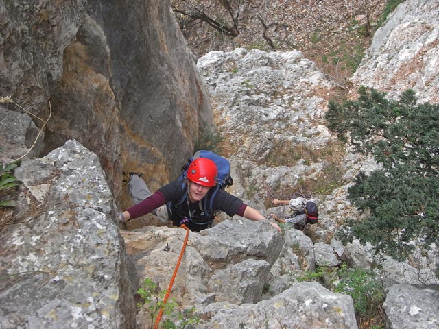Daniela in der zweiten Seill&auml;nge