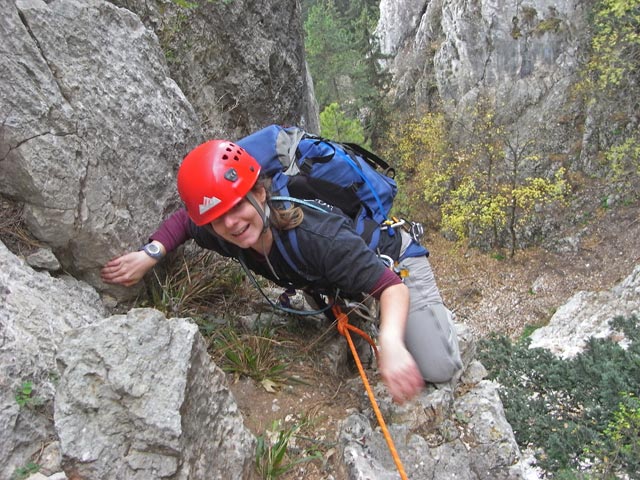 Daniela in der zweiten Seill&auml;nge
