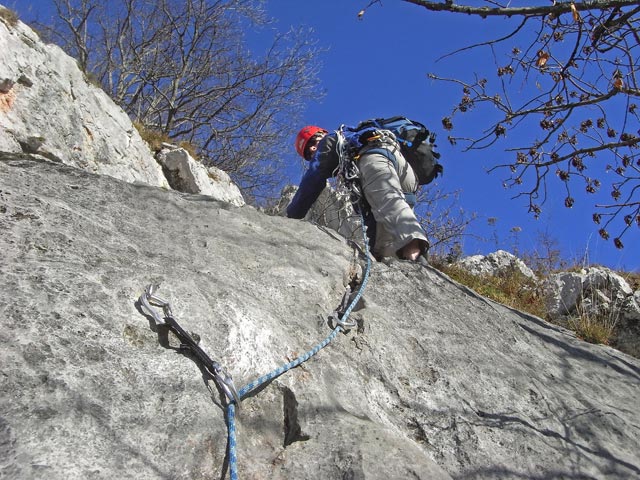 Postlerweg: Daniela in der 2. Seill&auml;nge