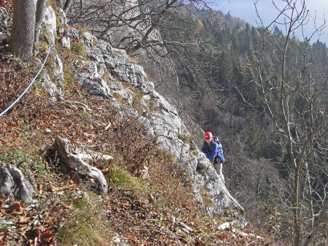 Postlerweg: Daniela in der 3. Seill&auml;nge