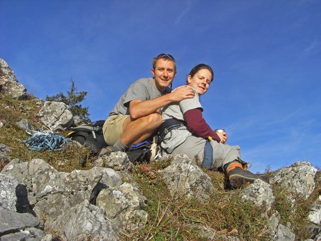 Ich und Daniela am S&uuml;dostsporn des R&ouml;thelsteins