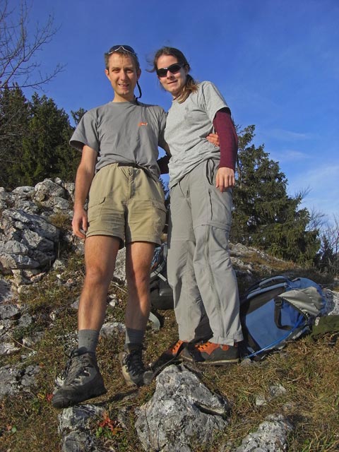Ich und Daniela am S&uuml;dostsporn des R&ouml;thelsteins