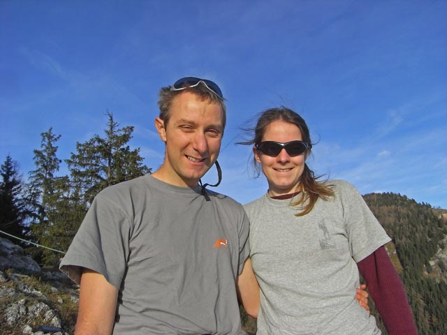 Ich und Daniela am S&uuml;dostsporn des R&ouml;thelsteins