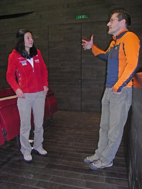 Gerlinde und Andreas im Audimax der Universit&auml;t Wien (20. Nov.)