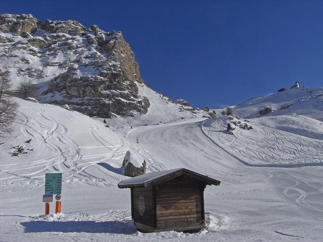 Piste des Sessellifts Sass Bec&egrave; (8. Dez.)