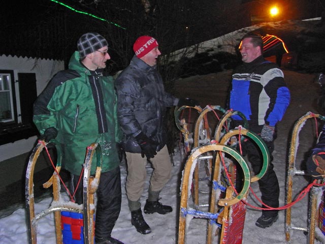 Andreas, Harald und Thomas bei der Enzianh&uuml;tte