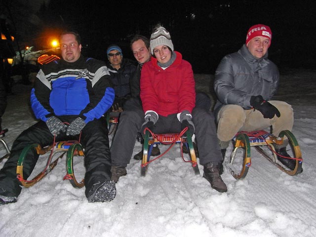 Thomas, Stefan, Michael, Karolin und Harald bei der Enzianh&uuml;tte