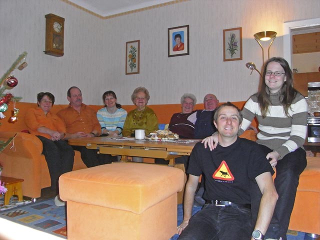 Andrea, Wolfgang, Doris, Johanna, Irmgard, Franz, ich und Daniela