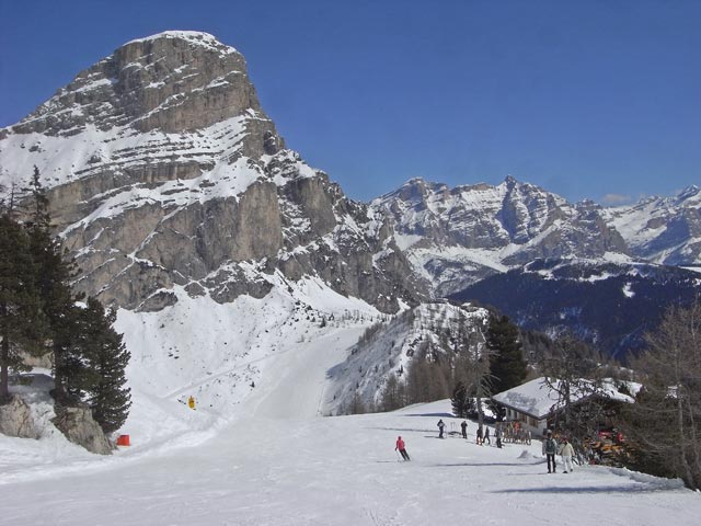 Abfahrt des Sessellifts Forcelles (21. M&auml;rz)