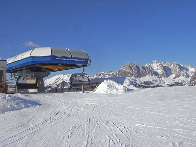 Bergstation des Sessellifts Mont de Seura (21. März)