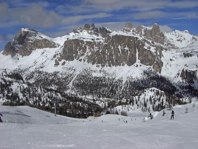 Abfahrt des Sessellifts 5 Torri (22. März)