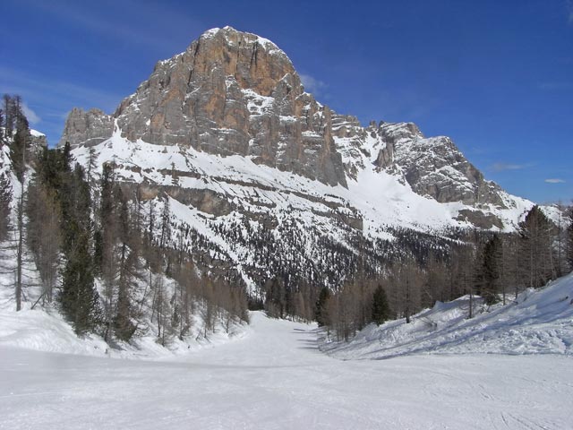 Abfahrt des Sessellifts 5 Torri (22. M&auml;rz)