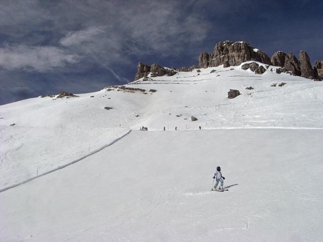 Abfahrt der Seilbahn Lagazuoi (22. M&auml;rz)