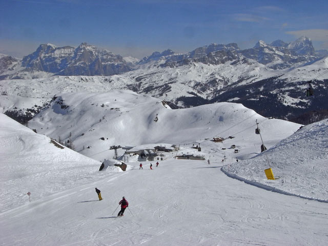 Abfahrt der Umlaufbahn Arabba (23. M&auml;rz)