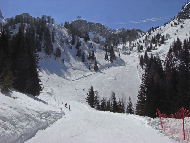Abfahrt der Seilbahn Portavescovo (23. M&auml;rz)