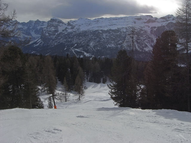 Abfahrt des Sessellifts La Crusc (23. M&auml;rz)