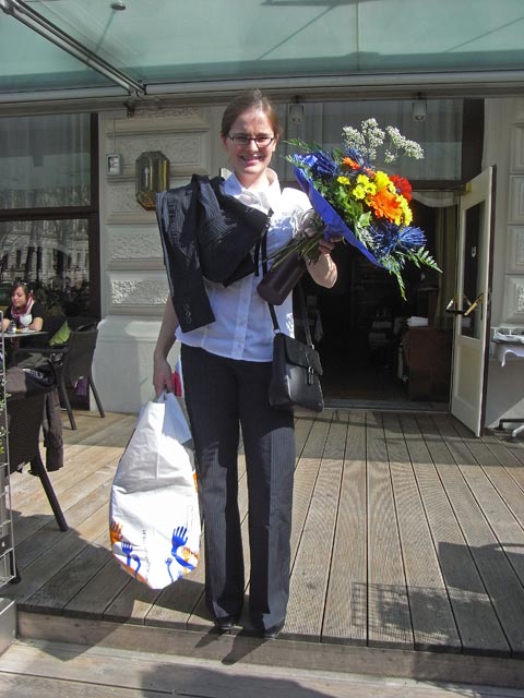 Katrin beim Caf&eacute; Landtmann