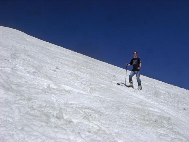 Michael im freien Gelände südlich des Steilhangs