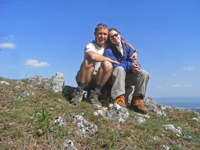 Bergfreundesteig: Ich und Daniela beim Ausstieg