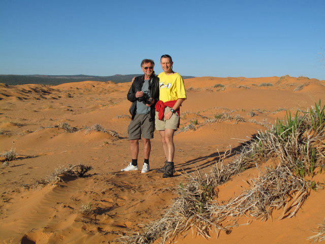 Papa und ich im Coral Pink Sand Dunes State Park (7. Mai)