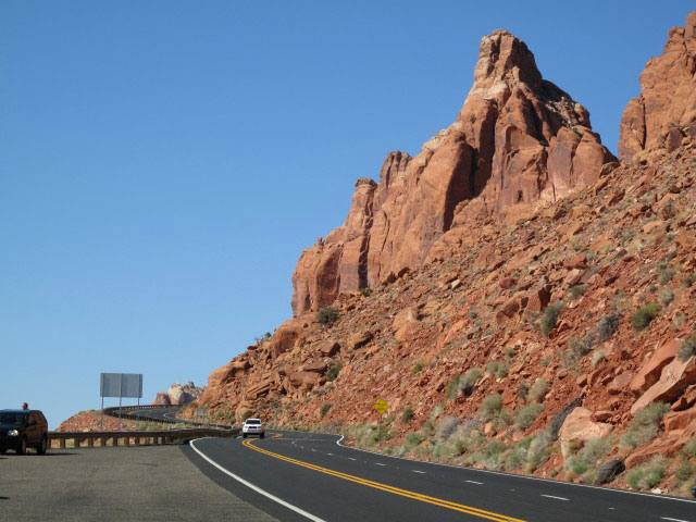 US 89 in den Echo Cliffs (8. Mai)