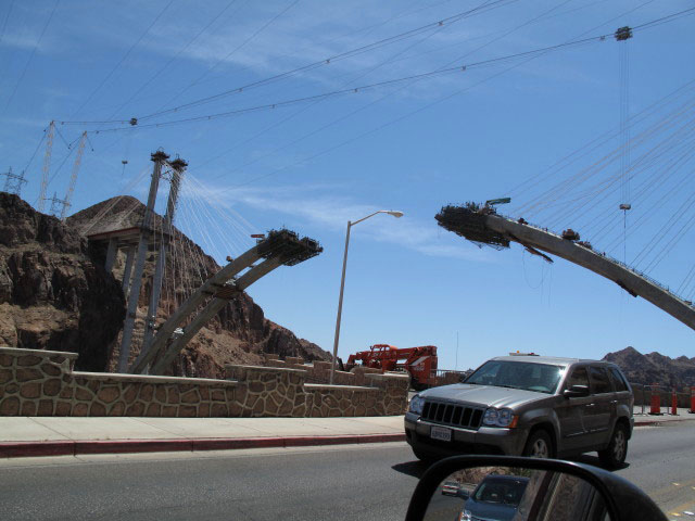 zuk&uuml;nftige Br&uuml;cke der US 93 beim Hoover Dam (16. Mai)
