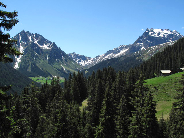 Ritzenspitzen und Madrisa von Röbimaisäß aus