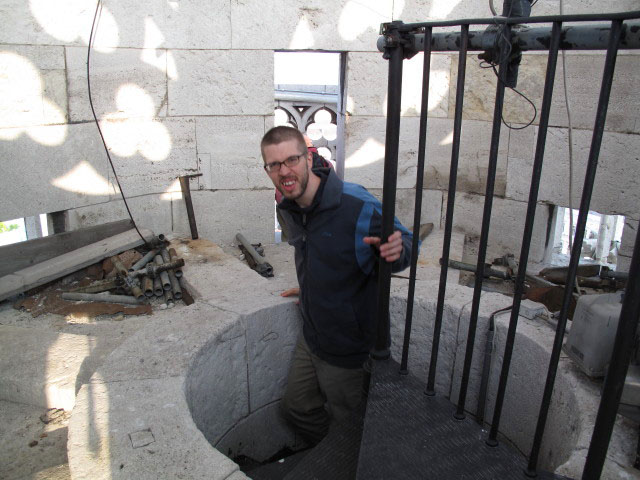 Norbert im S&uuml;dturm der Votivkirche