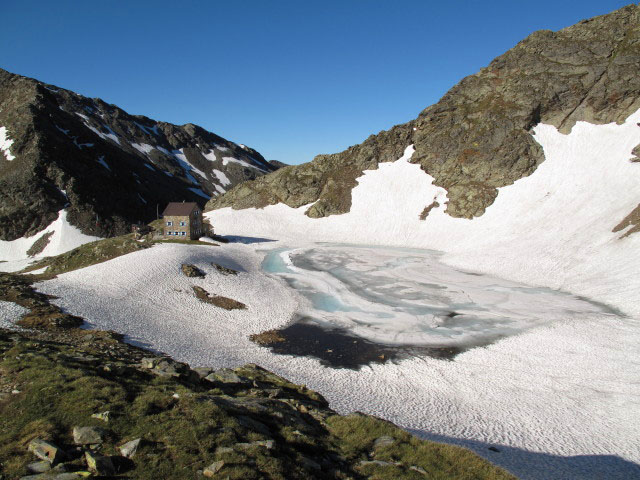 Flaggerschartenh&uuml;tte und Flaggersee (14. Juni)