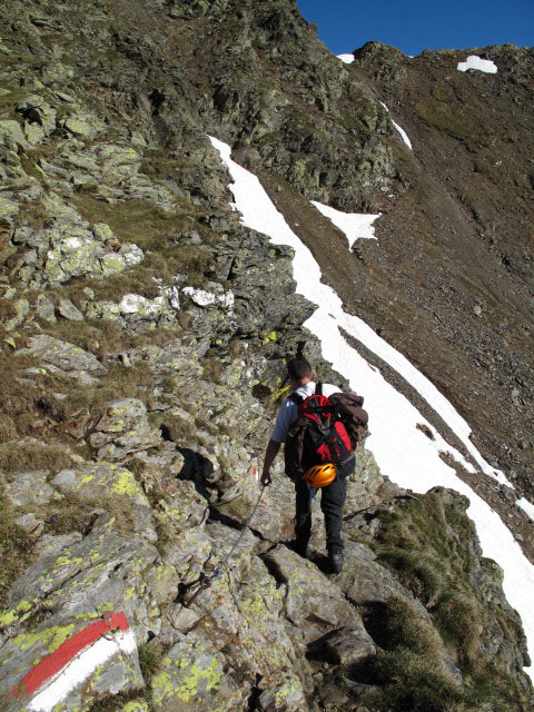 Erich auf Weg 13 zwischen Flaggerschartenh&uuml;tte und Tramintal (14. Juni)