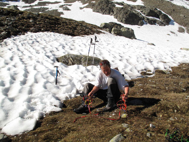 Erich auf Weg 13 zwischen Flaggerschartenh&uuml;tte und Traminbach (14. Juni)