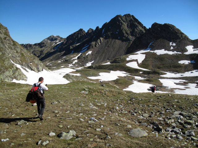 Erich auf Weg 13 zwischen Flaggerschartenh&uuml;tte und Traminbach (14. Juni)