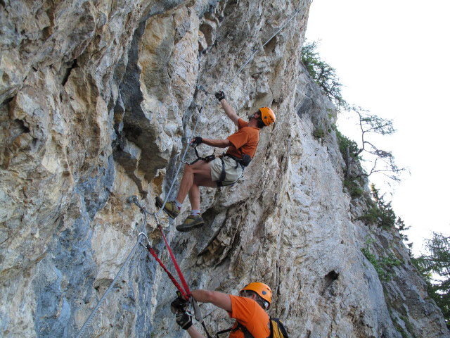B&uuml;rgeralm-Klettersteig: Andreas und Axel in der Arenavariante