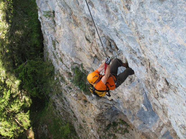 B&uuml;rgeralm-Klettersteig: Axel in der Arenavariante