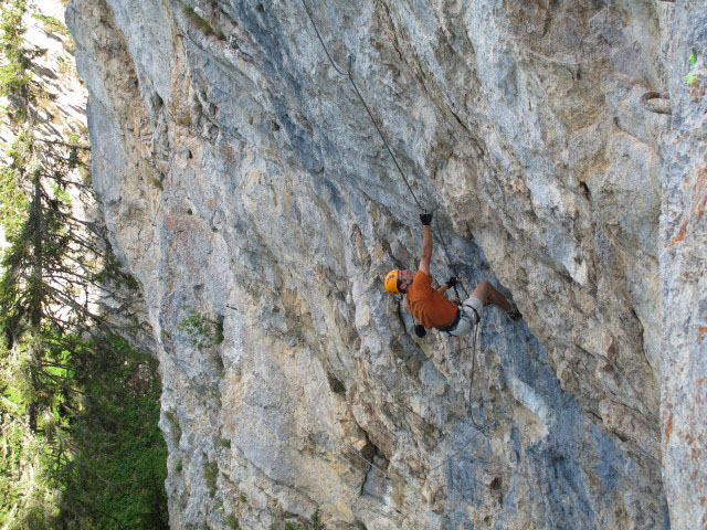 B&uuml;rgeralm-Klettersteig: Andreas in der Arenavariante